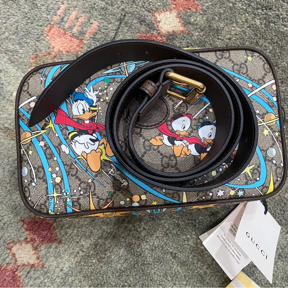 NWT NIB Gucci x Disney Supreme Donald Duck Beltbag Messenger Bag - Picture 8 of 14